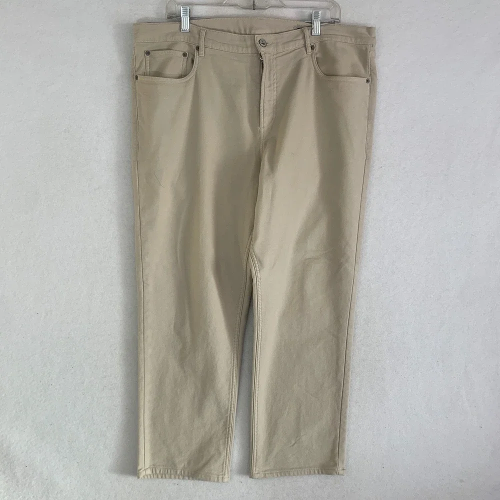 Faherty Stretch Terry 5-Pocket Pants‎ Mens 38 Stone Beige Slim Straight MBF2437